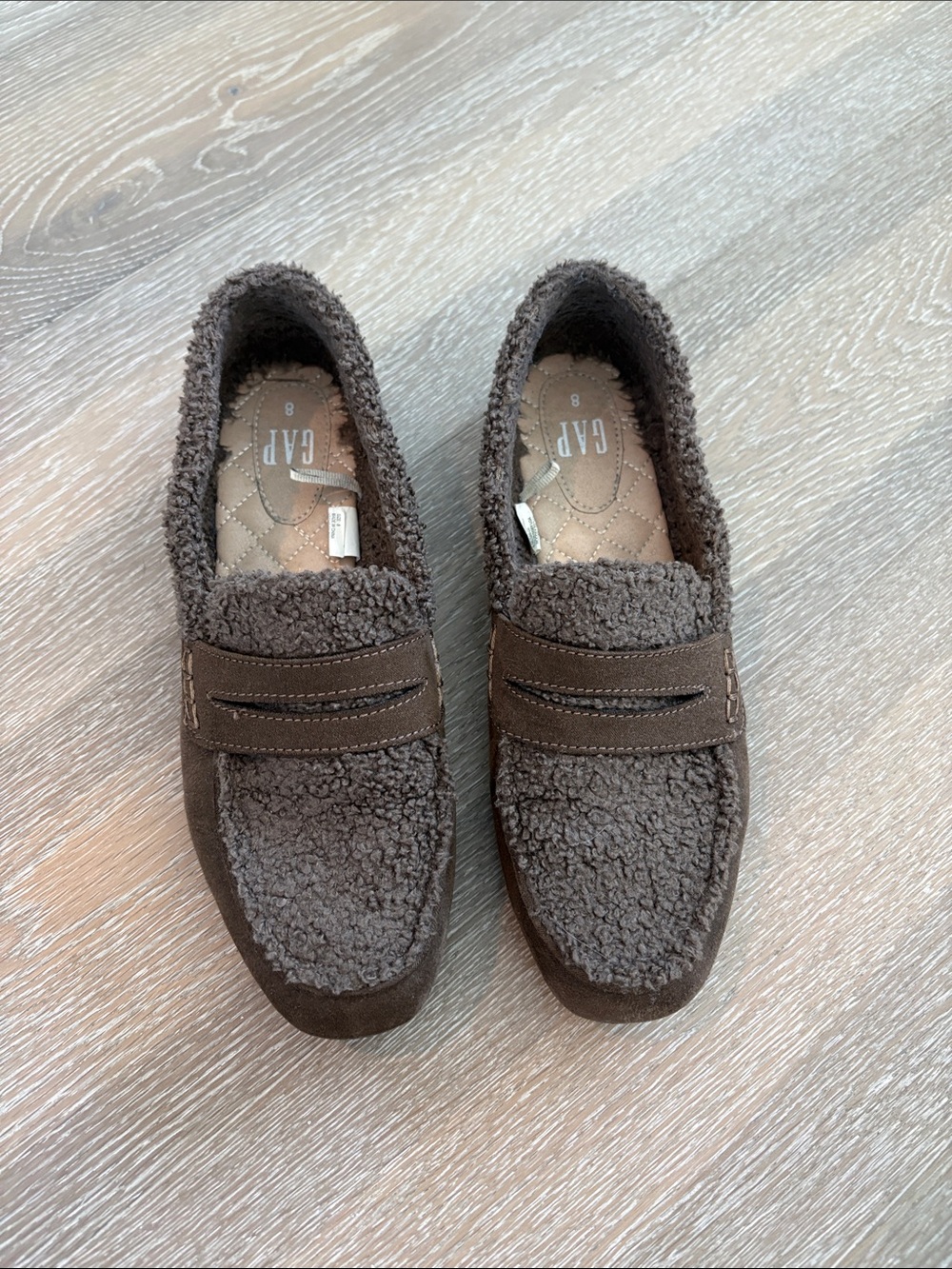 GAP Dark Brown Sherpa-Lined Slip-On Loafers